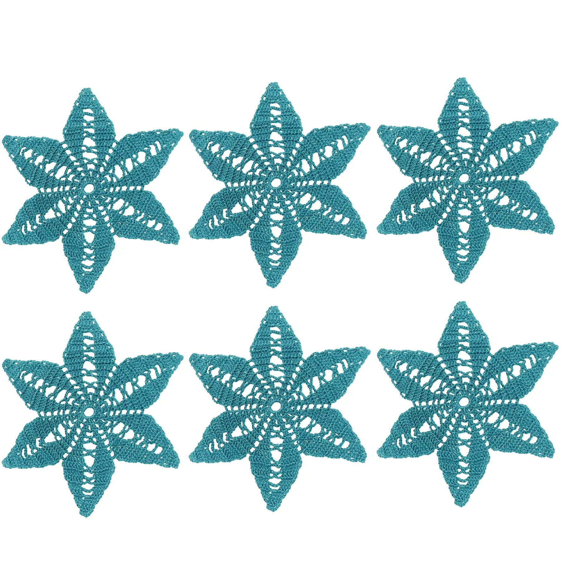 

BomHCS Шестигранная звезда вязаные крючком Doilies ручной работы кружевные цветочные Кружки коврики для домашнего декора кухонного стола салфетки 6 шт.