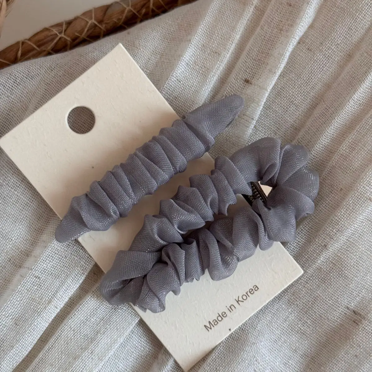 Set di fermagli per capelli eleganti alla francese, in organza a rete, fermagli irregolari, fermagli semplici per frangia, accessori per capelli alla moda per donna - immagine 5