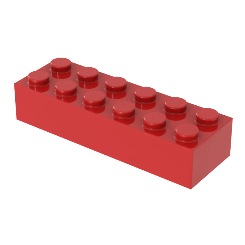 [FunBrick] 10/30/50PCS 2x6 도트 DIY 빌딩 블록 벽돌 교육용 크리에이티브 사이즈 2456 플라스틱과 호환 가능