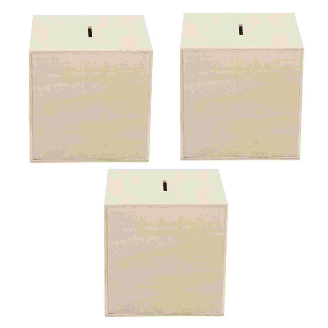 3 Dc-K Festett Fa Malacka Bank Többfunkciós Bankok Gyerekeknek Pénztároló Doboz Gyerekjáték Szervező Kis Érme Tok Barkácsolás - Image 6