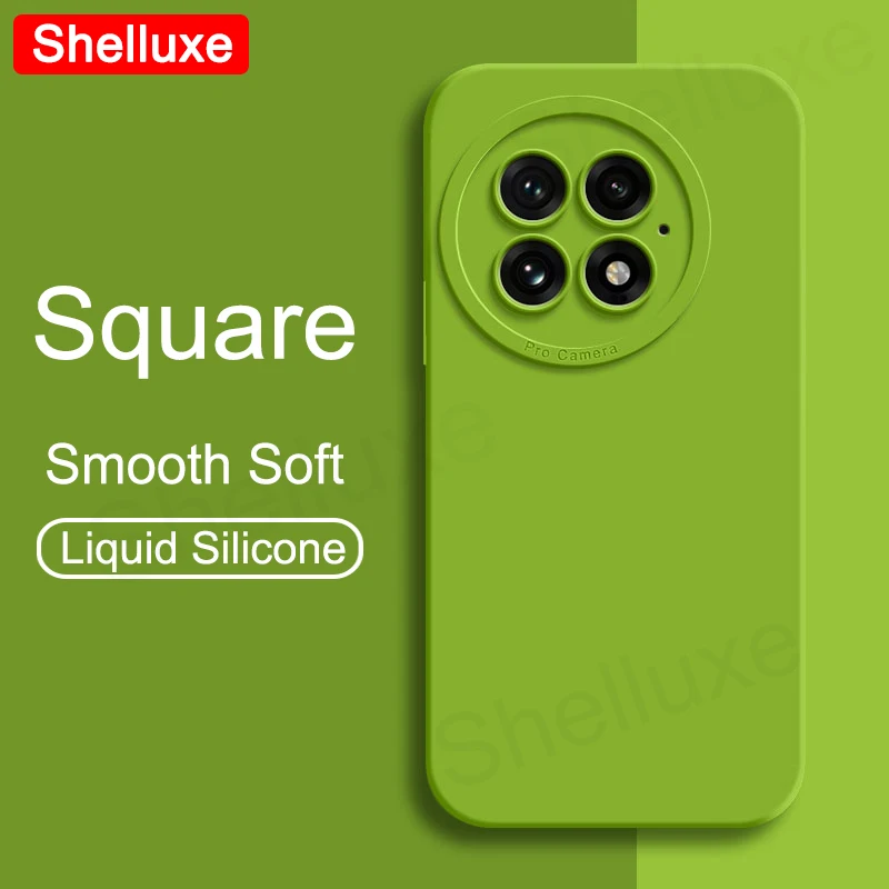 Luxurious Square Liquid Silicone Soft Cover - Silky-Feel Phone Case