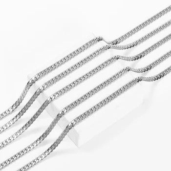 HIYEE Fashion Classic 3-8MM Figaro Chain Stainless Steel Non-Fading Waterproof Necklace For Men's And Women's Parties - Image 2