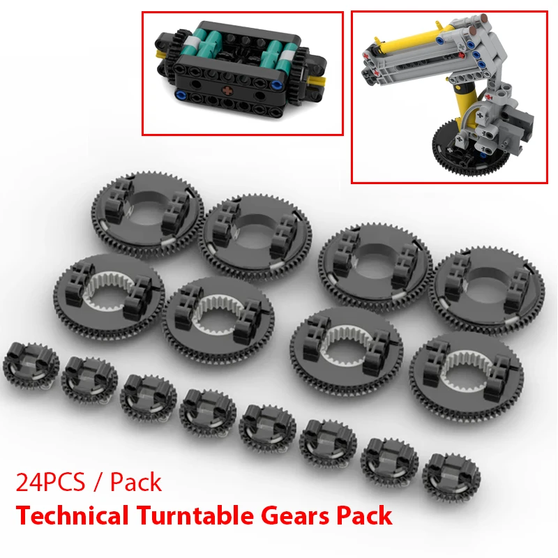 Technische Platte Gears Bausteine Set mit 24 Teilen