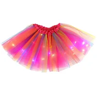 Jupe Courte en Tulle pour Fille, Tenue de brevde Ballet Arc-en-ciel, Tutu, Costume de ix, Mini Robe de Bal 5