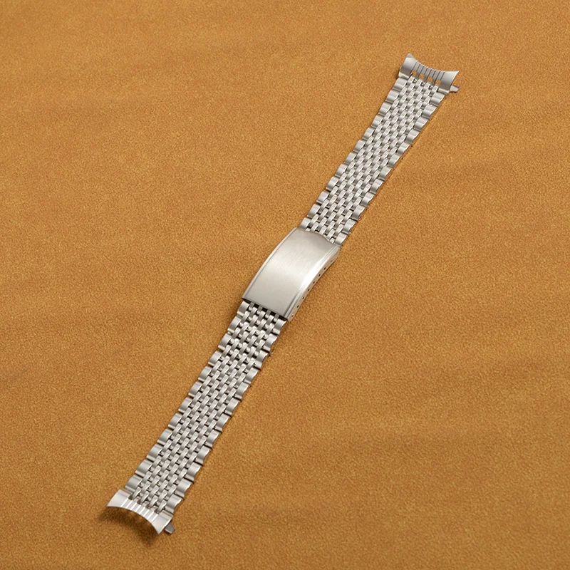 New 18mm 19mm 20mm Bead of Rice Solid Stainless Steel Watch Strap Bracelet For Fit Omega
