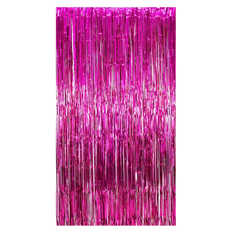 2PCS Goldene Regen Vorhänge 1x2M Mit Quaste Trim Romantische Hochzeit Geburtstag Party Hintergrund Baby Dusche Foto wand Dekor Liefert – Detail 15