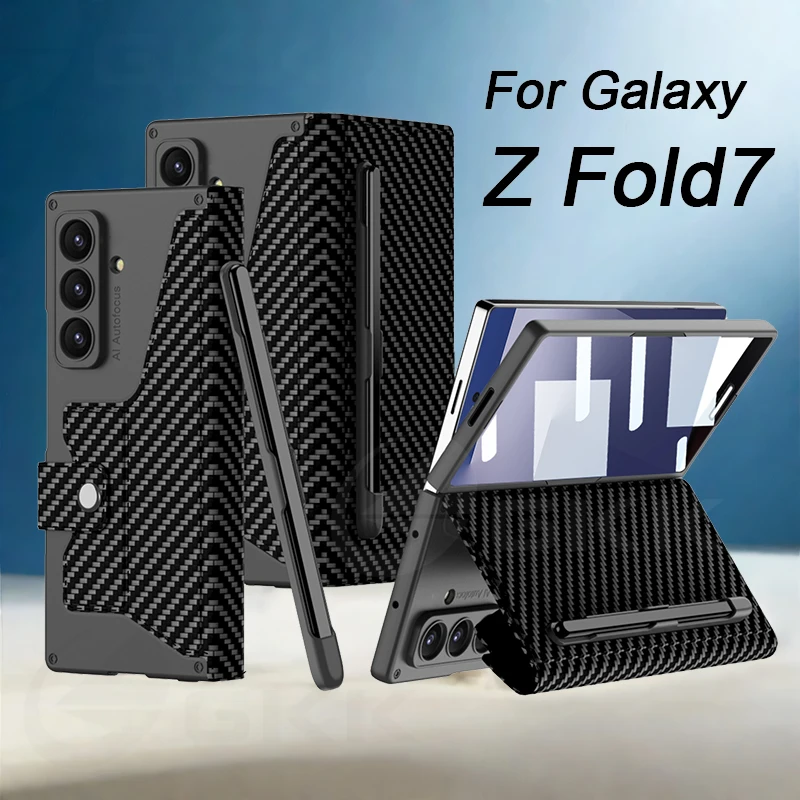 Frosted Leather Fold Stand Case with Stylus Holder & Screen Glass Cover