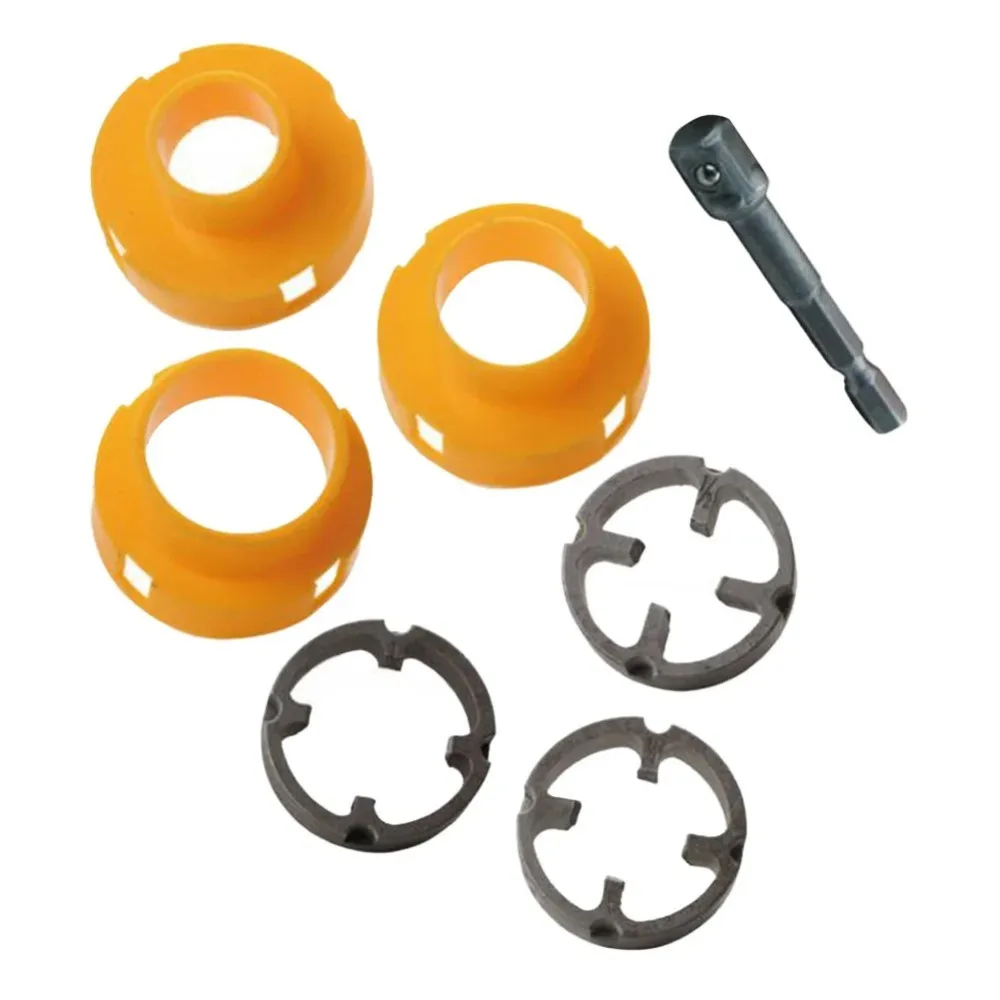 Description Picture 5 of item7pcs Water Pipe Thread Plate Set 1/2" 3/4" Plastic PVC Thread Maker Tool with 3 Dies Plastic Pipe Tap Die Set for Electric Drill