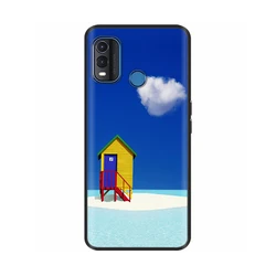 Chic Heart Flower Soft Silicone Phone Case - Black TPU Protective Bumper Cover for Nokia G11 Plus (01625)