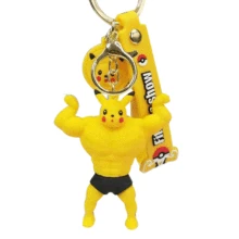 

Pokémon Cartoon Anime Hercules Keychain Creative Couple Bag Pendant Who Would Reject Pikachu Who Combines Strength and Cuteness