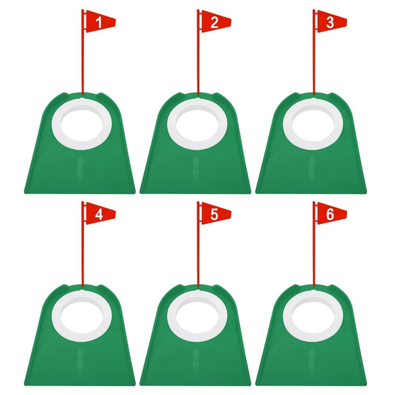 

6 Piece Golf Green Putter Disc Plastic Golf Detachable Putter Disc Indoor Plastic Golf Putter Disc Plastic