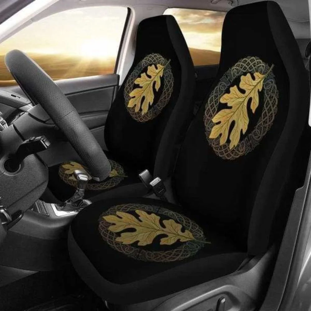 

Viking Oak Leaf Car Seat Covers,Pack of 2 Universal Front Seat Protective Cover