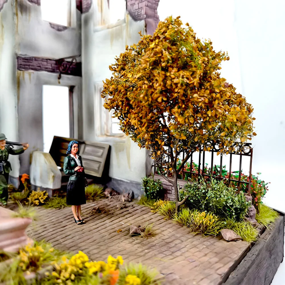 Simulation Strauch Baum Modell fertig Pflanzen materialien DIY Gebäude Sand Tisch Eisenbahn Landschaft Szene Layout Diorama Kits 1Box – Detail 1