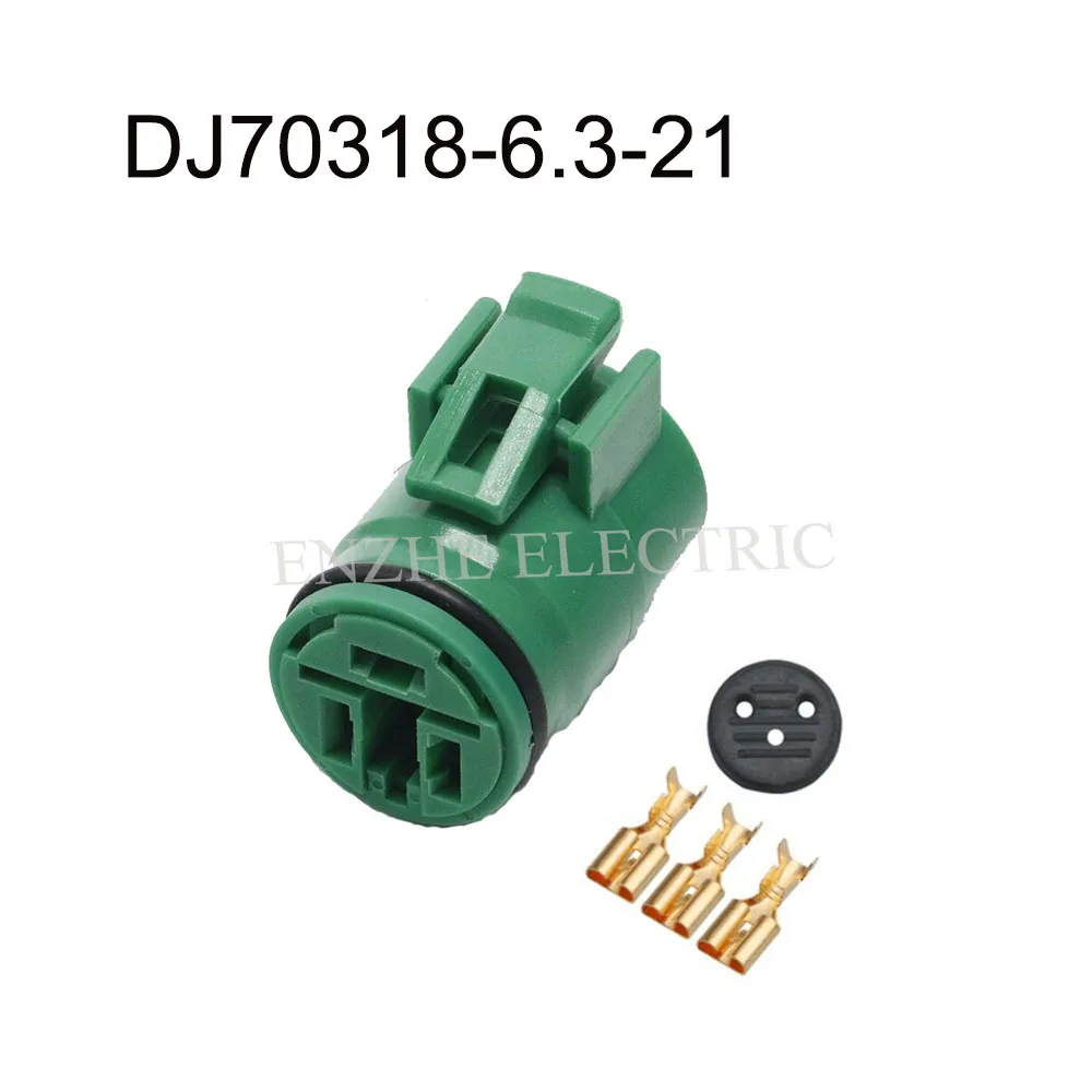

100SET DJ70318-6.3-21 connector terminal cable Waterproof automotive 3 pin plug socket