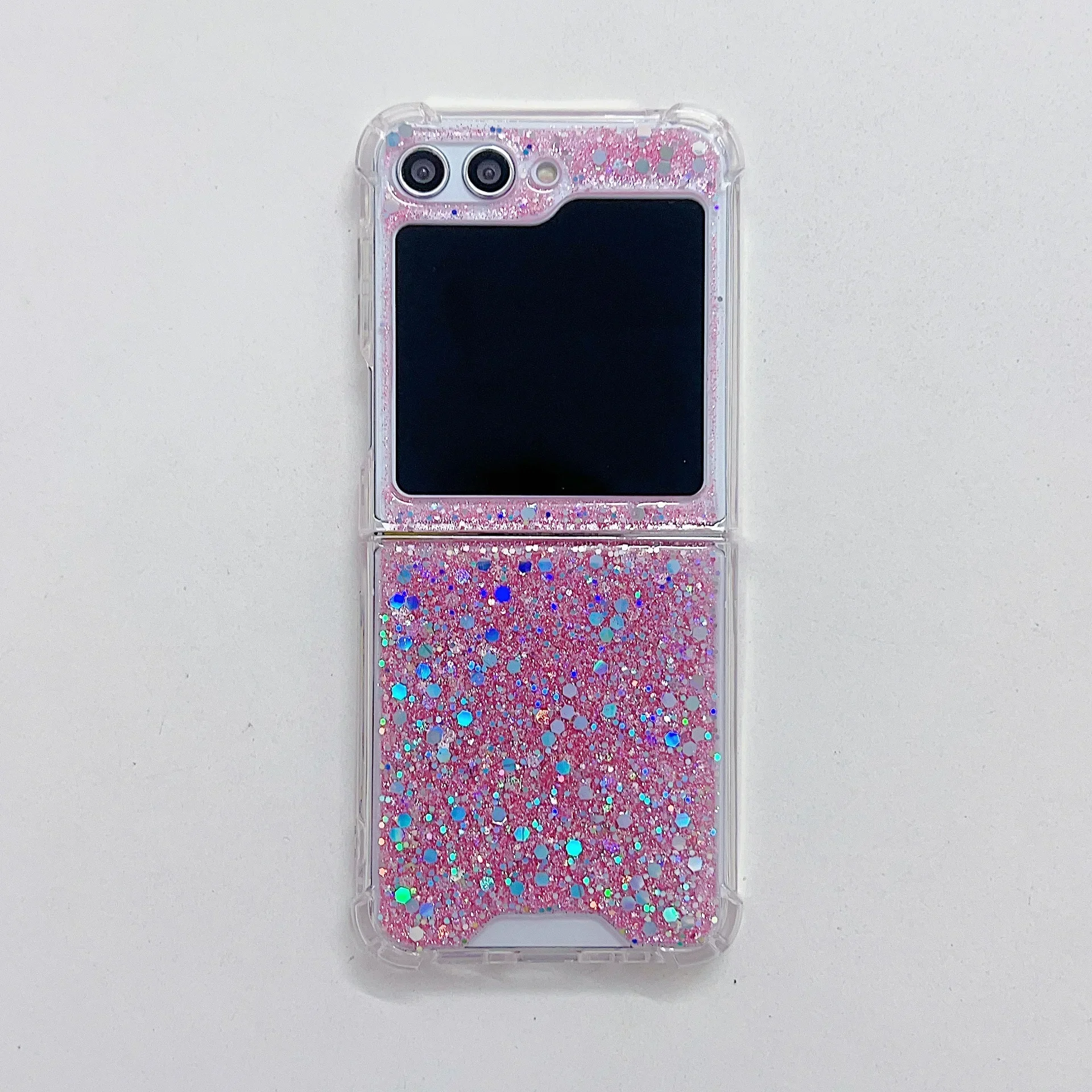 Colorful Transparent Glitter Shockproof Silicone Case with Four-Corner Protection