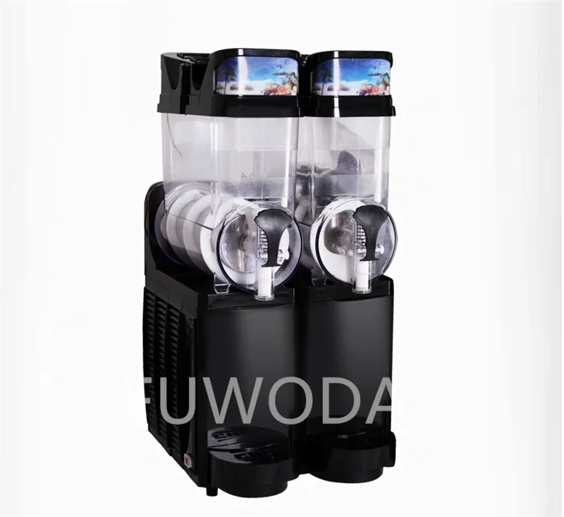 2 Bowls15Lx2 Ice Slush Fruit Juice Machine 110v 220v Commercial Smoothie Daiquiri Slash Margarita Slushie Machine Cold Drink 4