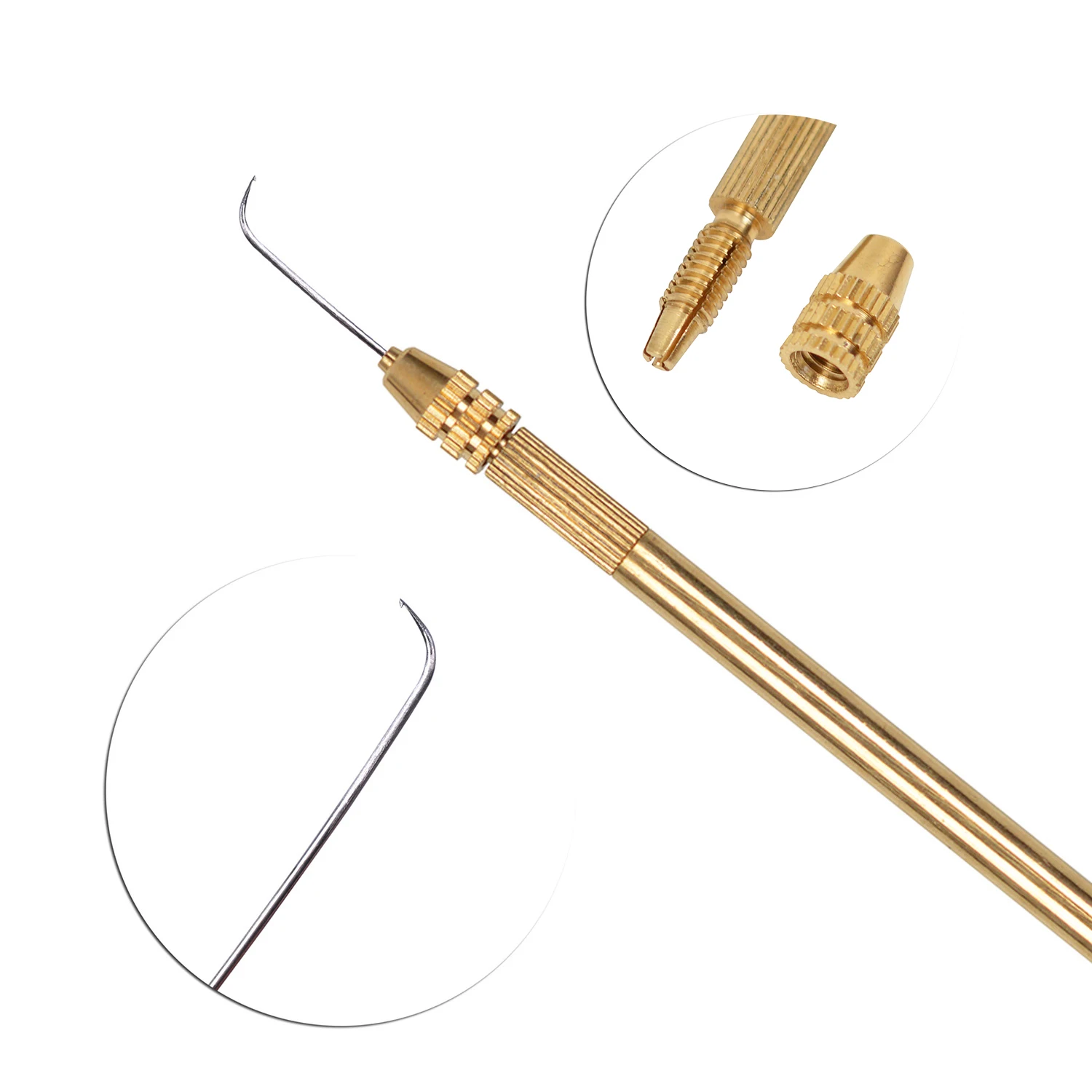 GERMAN NEEDLE 2-3-4+ Holder For Lace Wig Accessories Weaving Ventilating Needles and Holder hair extensions tool,lace wig needles