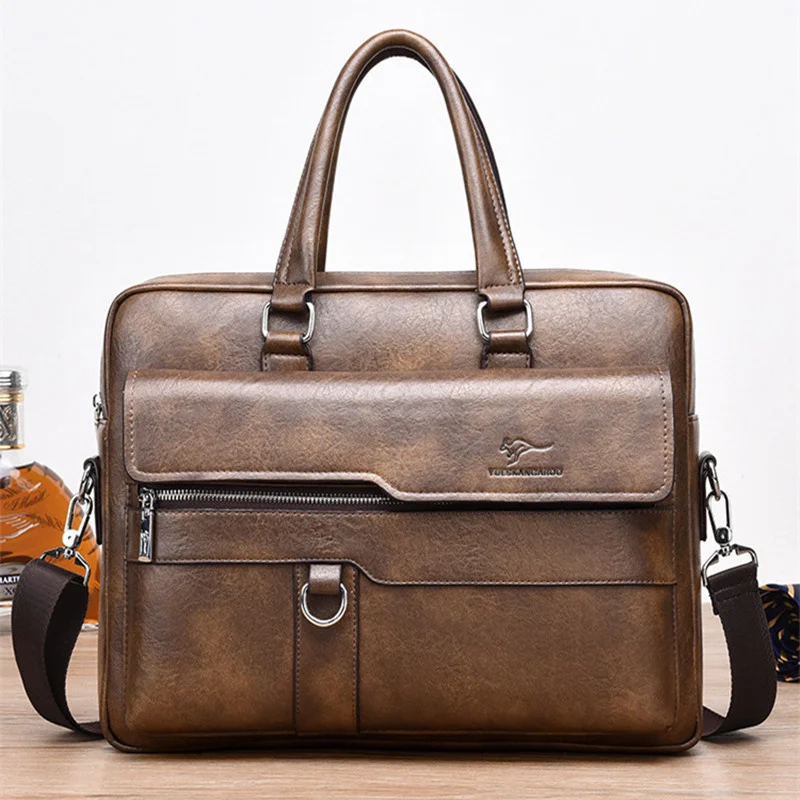 

Горизонтальный винтажный портфель для мужчин, сумка из натуральной кожи, роскошный мессенджер на плечо, деловой тоут для ноутбука
