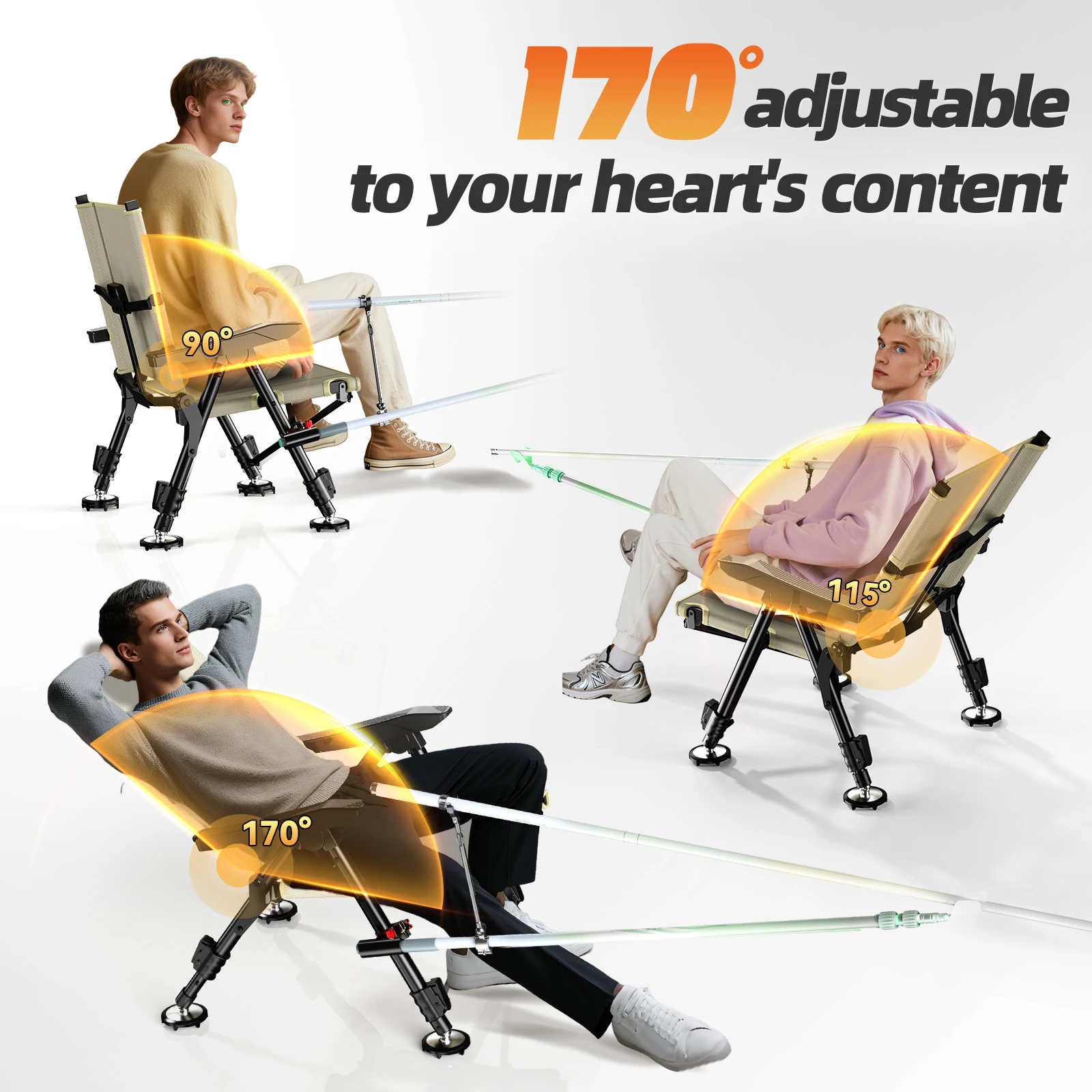  slider image of Foldable Outdoor Chair, Fishing