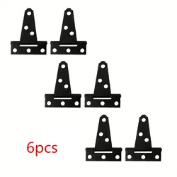 Heavy Duty Galvanized Iron T - Shaped Hinges for Doors, Cabinets, and Gates (6pcs)