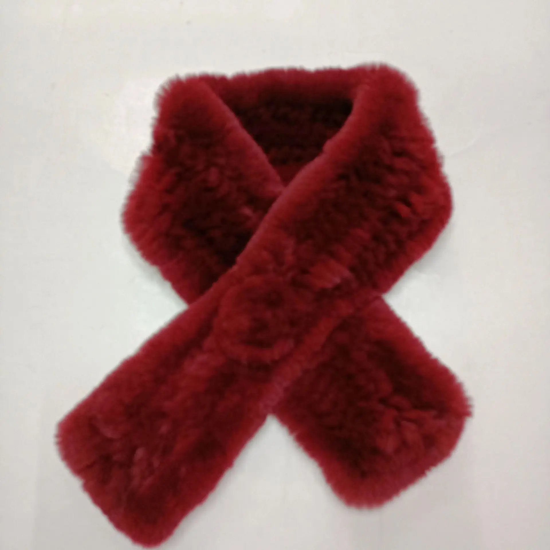 Damen verdickter echter Rex-Kaninchenfell-Halswärmer-Schal mit Blumenmuster, warme und stilvolle koreanische Version, Herbst-Winter-Modeaccessoire – Detail 23