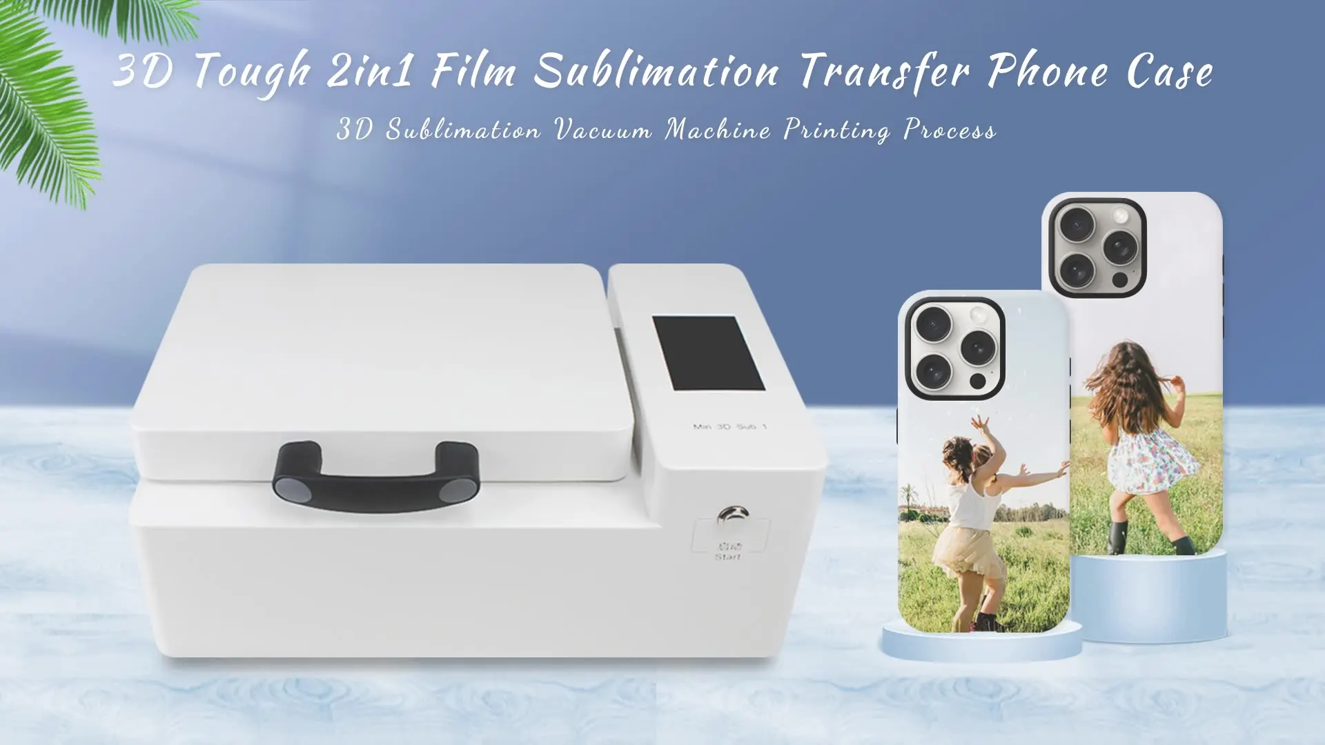 삼성 S24 용 고무 TPU + PC 3D 승화 휴대폰 케이스, 아이폰 16, 13, 14, 15 프로 맥스, 빈 필름 광택 표면, 2 인 1, 10 세트