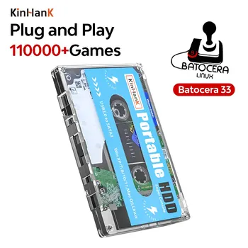 KINHANK Super Console 500GB Gaming HDD with 100,000 Video Games, 70 Emulators for DC/MAME/SS/NAOMI/PS2/PS1, Plug and Play with Batocera OS 1