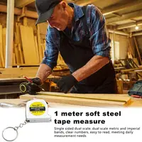 Measuring Tape Mini 3FT Steel Measuring Tape Chain Easy To Read Fractions Quick Lock Measurement Tape For Designer Decorator 2