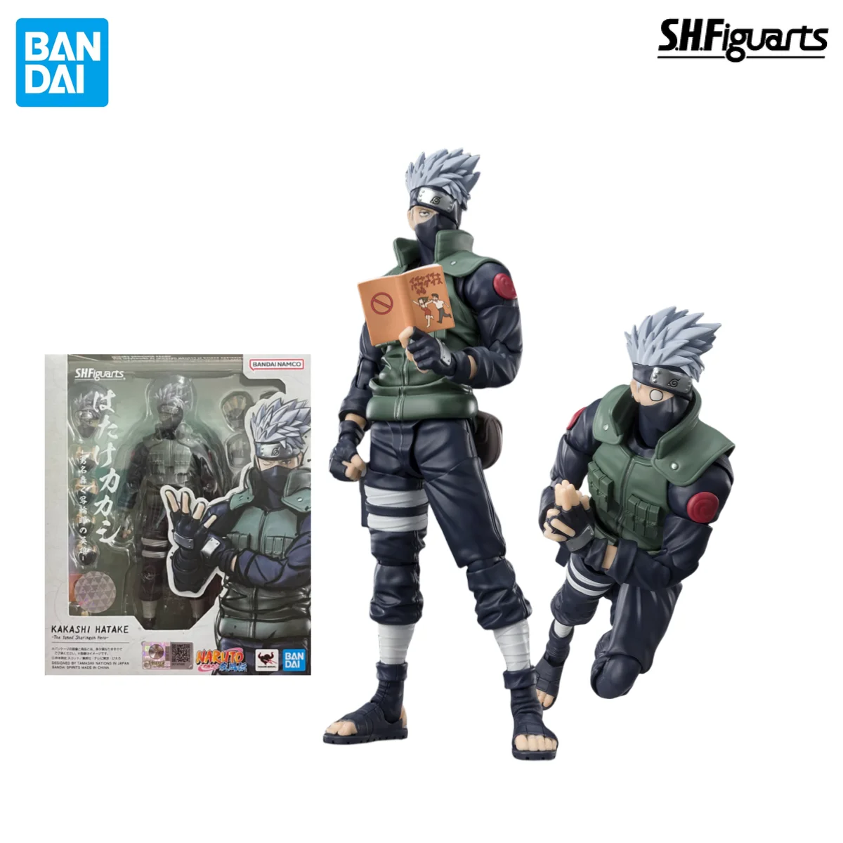 

Bandai Naruto:Shippūden Anime Figure S.H.Figuarts Hatake Kakashi 2.0 The Hero of Sharingan Action Figure Toys for Kids Gift