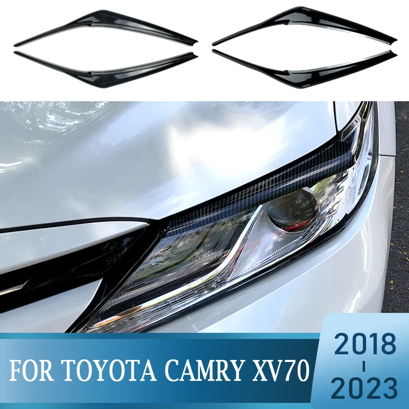 For Toyota Camry 70 XV70 2018 2022 Hybrid Car Headlight Eyebrow