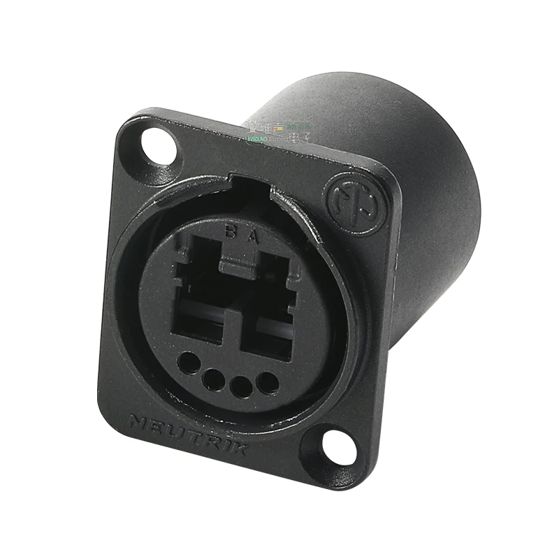 NEUTRIK 2 채널 LC 피드 스루 소켓 NO2-4FDW-A, 전문 방송 광섬유 섀시 커넥터, OEM 장비에 적합