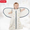 INSULAR Newborn Cocoon Swaddle Baby 2-in-1 Wrap Cloth Pure Cotton Infant Anti-startle Sacks Kids Hugging Blanket 4 Season 1