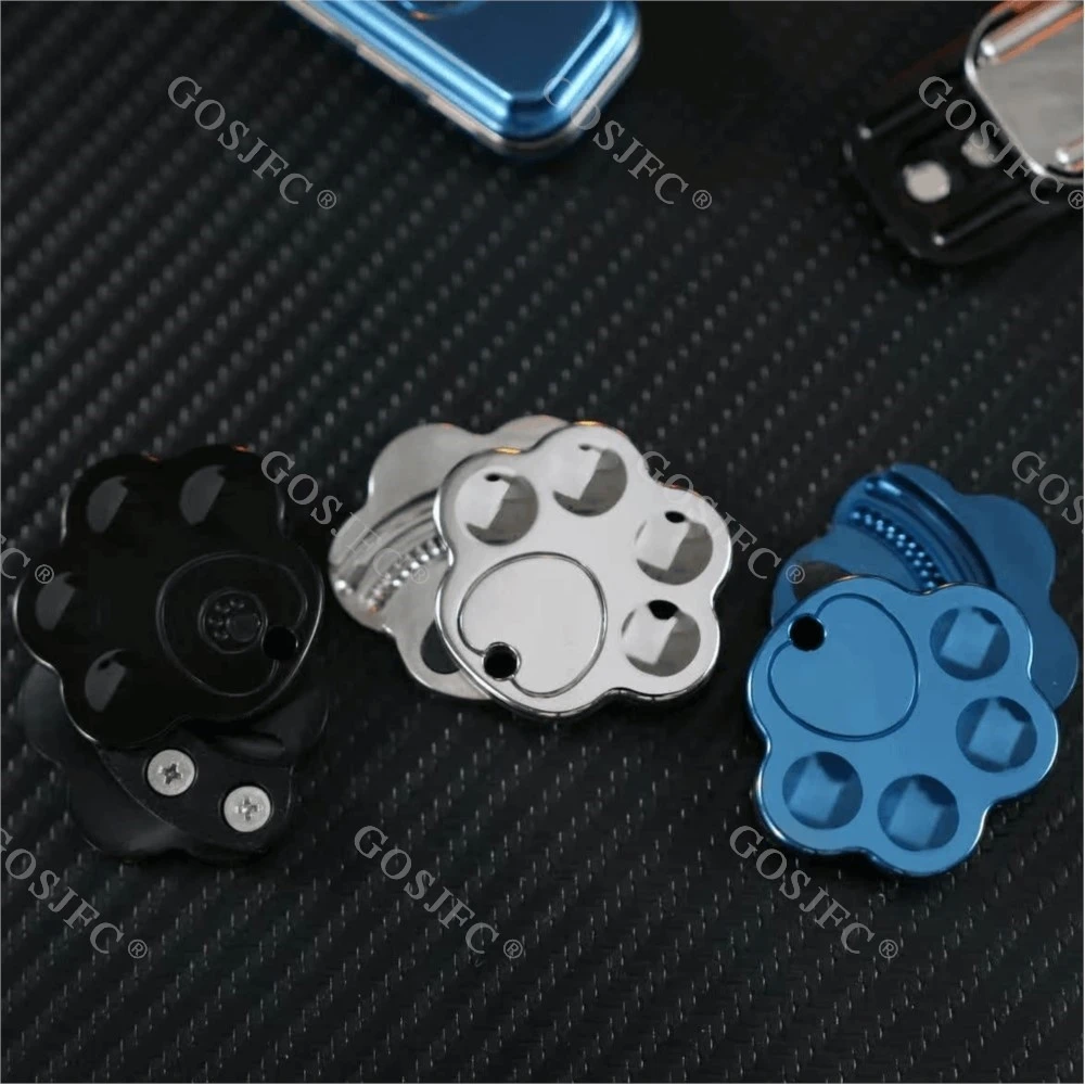 고양이 발톱 EDC Dingding 사이드 푸시 스테인레스 스틸 Fidget 슬라이더 스트레스 릴리프 장난감 Fidget Toys For Adults