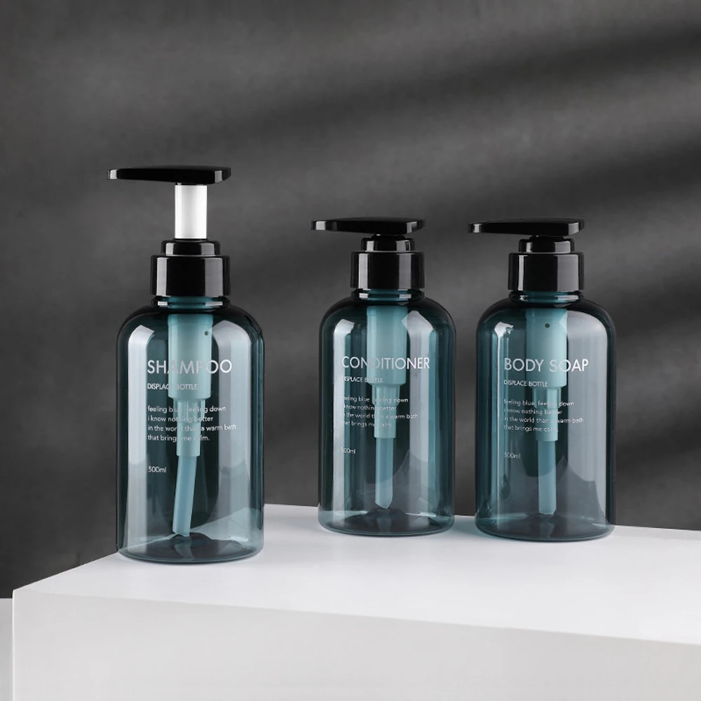Soap Dispenser Refillable Bottle Soap Dispenser Bottle Refillable Plastic Bottles 500ML Soap Dispenser Bottle Set Bathroom Liquid Refillable Shampoo Shower Gel Bottle Lotion Press Empty Container