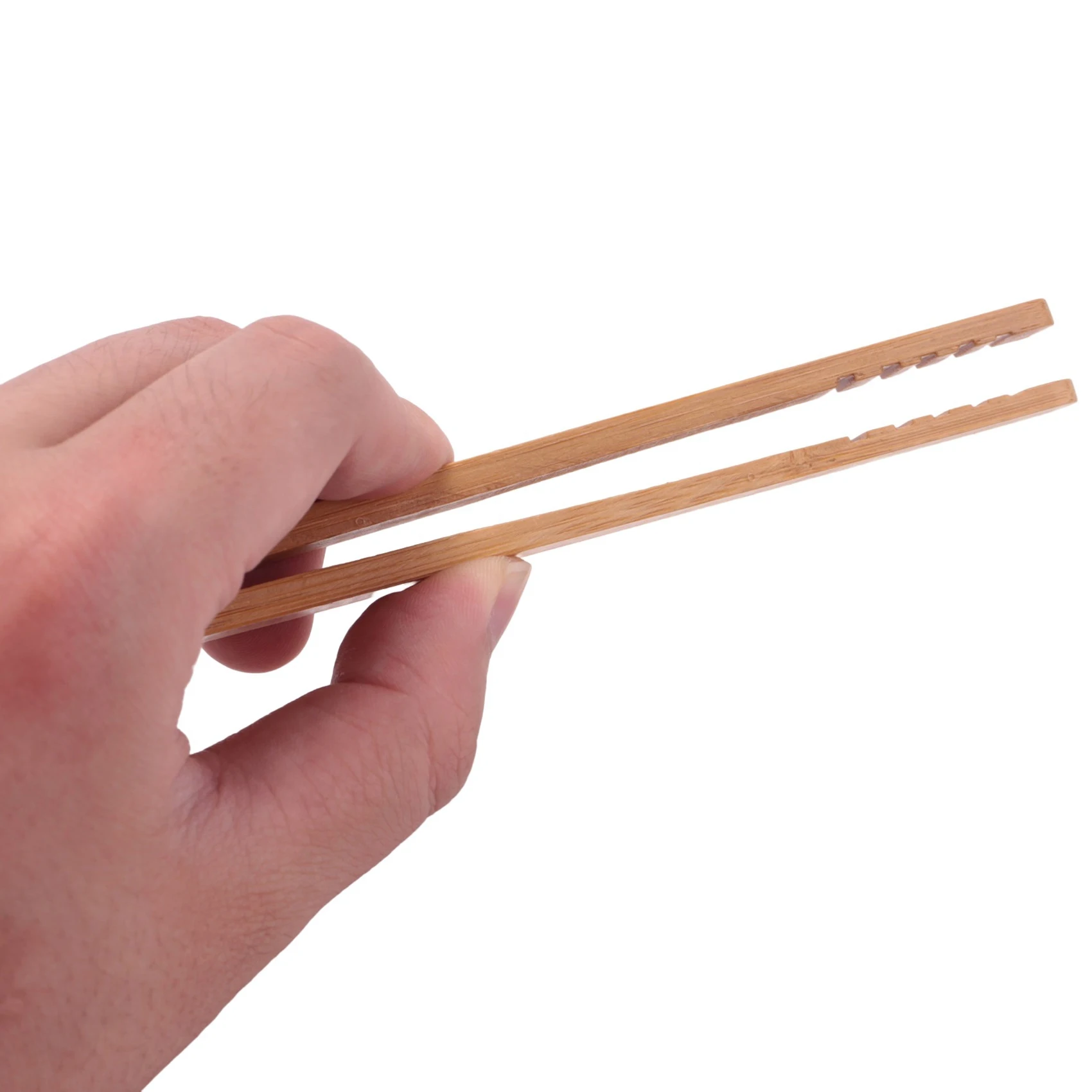 12PCS Bamboo Toaster Tongs, 7 Inch Wood Kitchen Tongs, Reusable Wood Cooking for Toast, Cooking, Bread, Fruit Tea