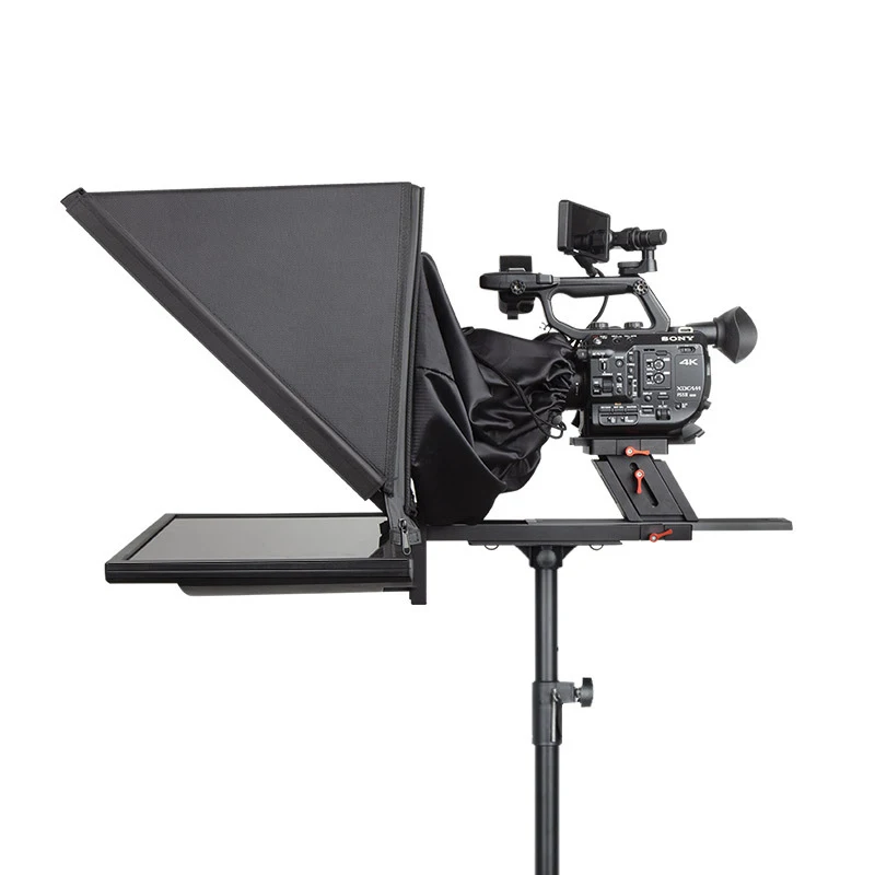 

BQKK 22 inch Smartphone/Tablet/DSLR Camera Prompters broadcasting studio for Stage Speech Live Streaming teleprompter