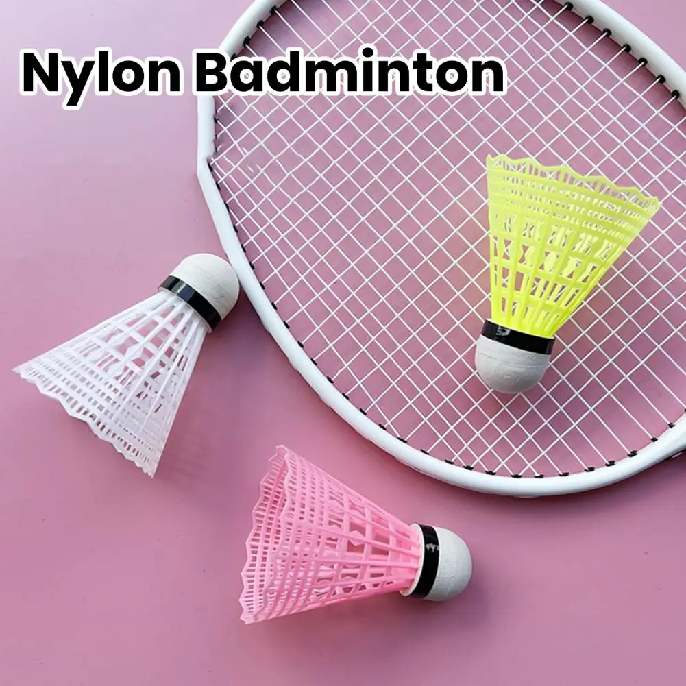 

10Pcs Nylon Badminton Stable Durable Nylon Feather Shuttlecocks Youth Players Indoor Outdoor Badminton Training