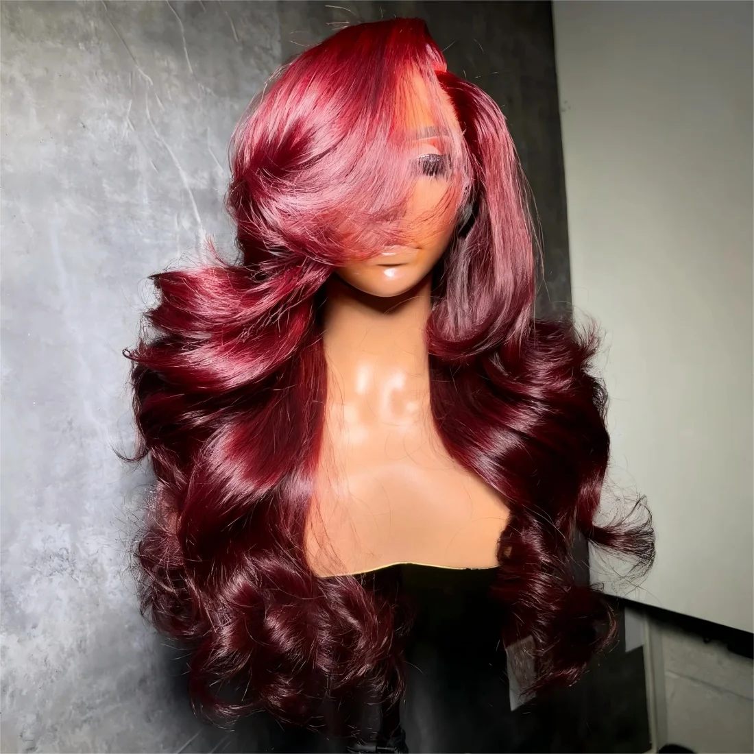 99J Burgundy 13x4 HD Lace Frontal Human Hair Wig Pre Plucked Straight Body Wave Lace Front Human Hair Wigs Glueless For Women 1