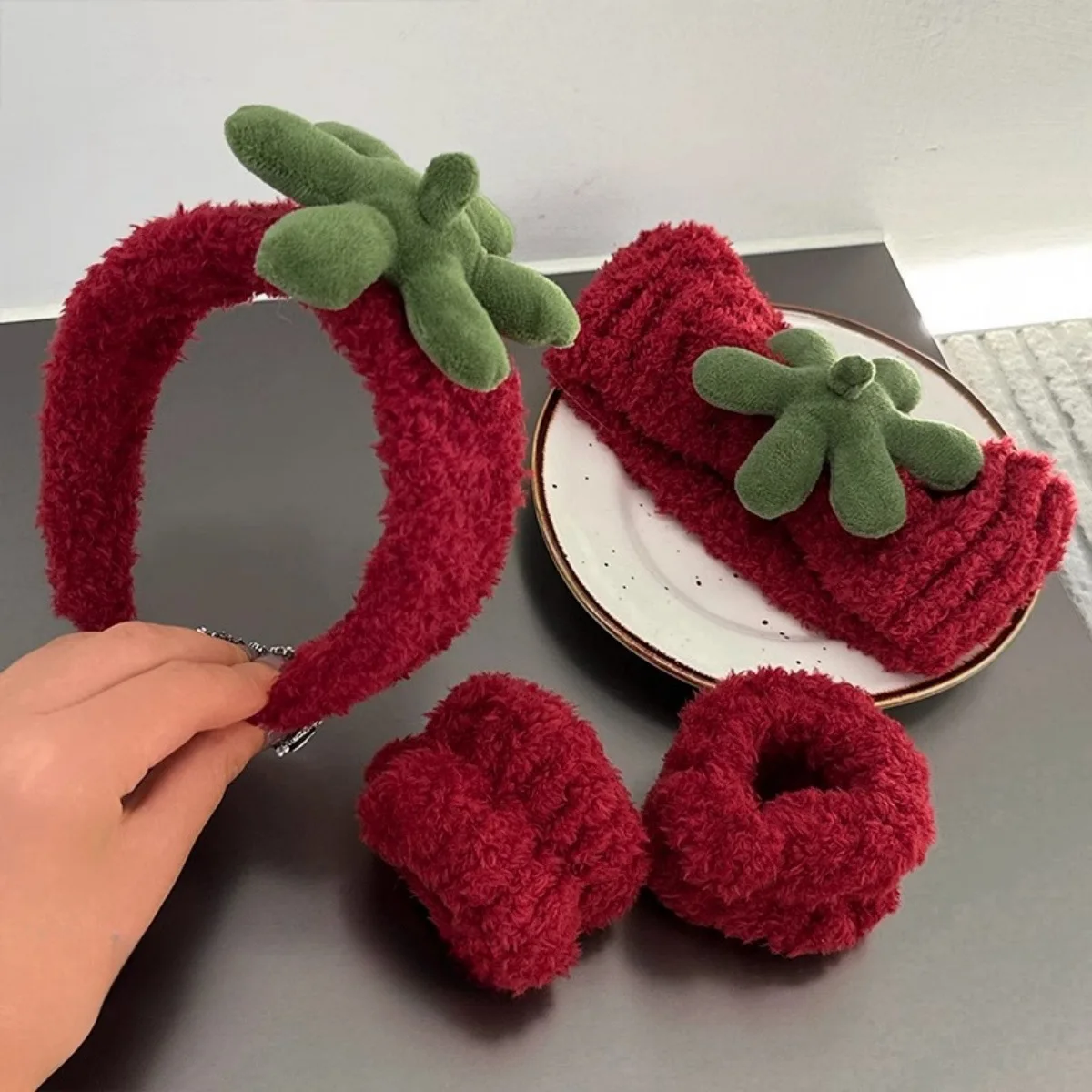 

4 шт./набор, повязки для волос с рисунком клубники