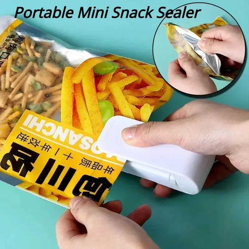 Portable Bag Heat Sealer Plastic Package Storage Bag Clip Mini Sealing Machine Handy Sticker Seal For Food Snack Kitchen Gadgets plastic sealing machine