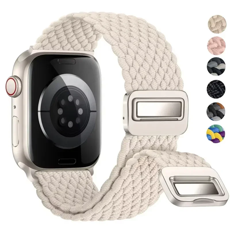 Braided Magnetic Nylon Watch Bracelet Strap