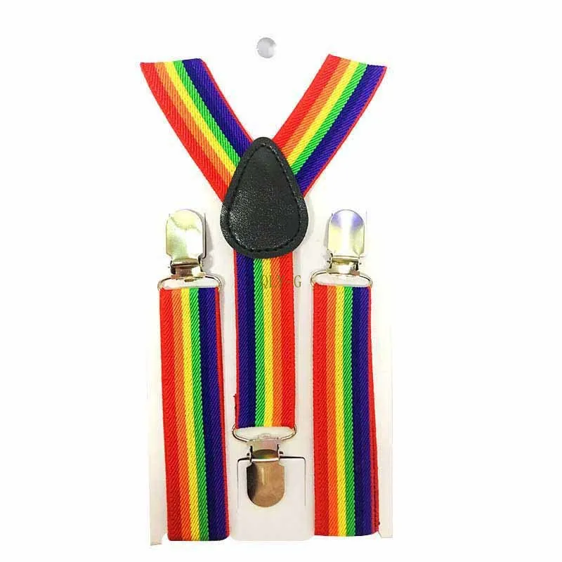 Children Adjustable Pants Holder Suspenders Braces Wear Elastic 3 Clips Y-Back Trousers school Cute Christmas HB18