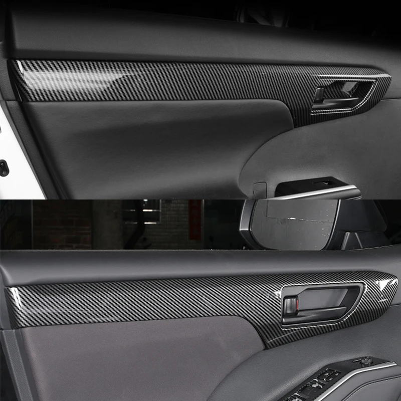 

Car Stick Styling Cover Trim Long Style Door Inner Handle Bowl Frame Lamp Accessories For Toyota Highlander 2021-2022