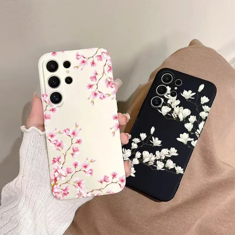 Floral Elegance Silicone Phone Case Cover