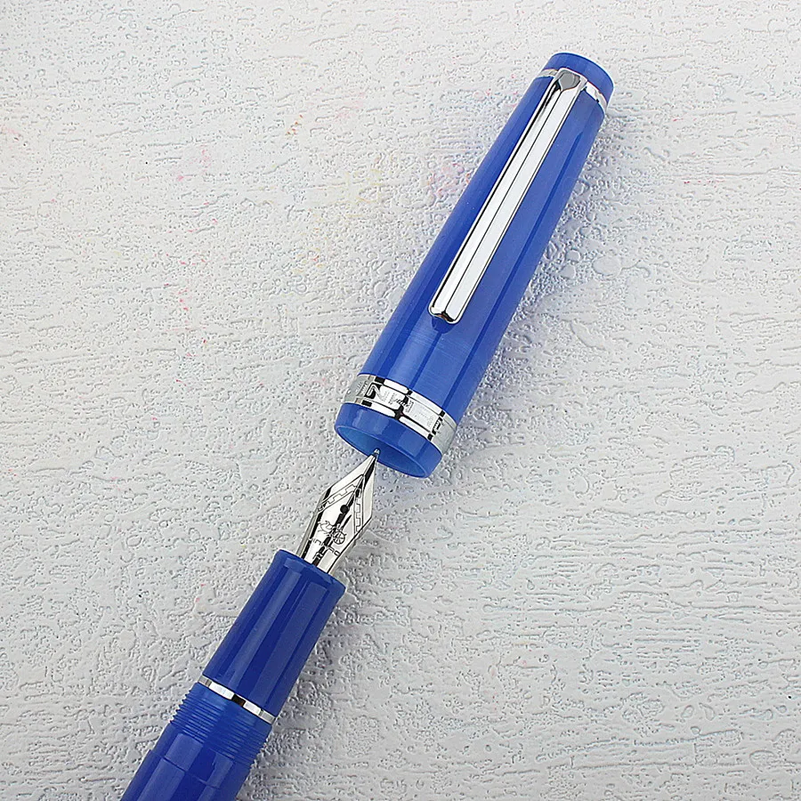 JINHAO 82 Blue Fountain Pen Student F EF Ink Pen High Quality Calligraphy Pen Stationery School Office Supplies 4