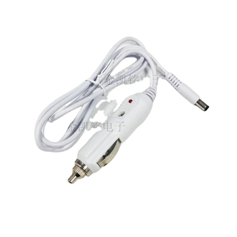 

Pure Copper 0.3mm² Cigarette Lighter Plug To DC 5.5*2.1mm Plug 12V 3A Car Charger Power Cable, White, 1.2M