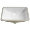 1pc Bathroom Sink Undermount - 18"x11" Modern White Rectangular Vessel Undermount Sink, Porcelain Ceramic Under Counter Lavatory 5
