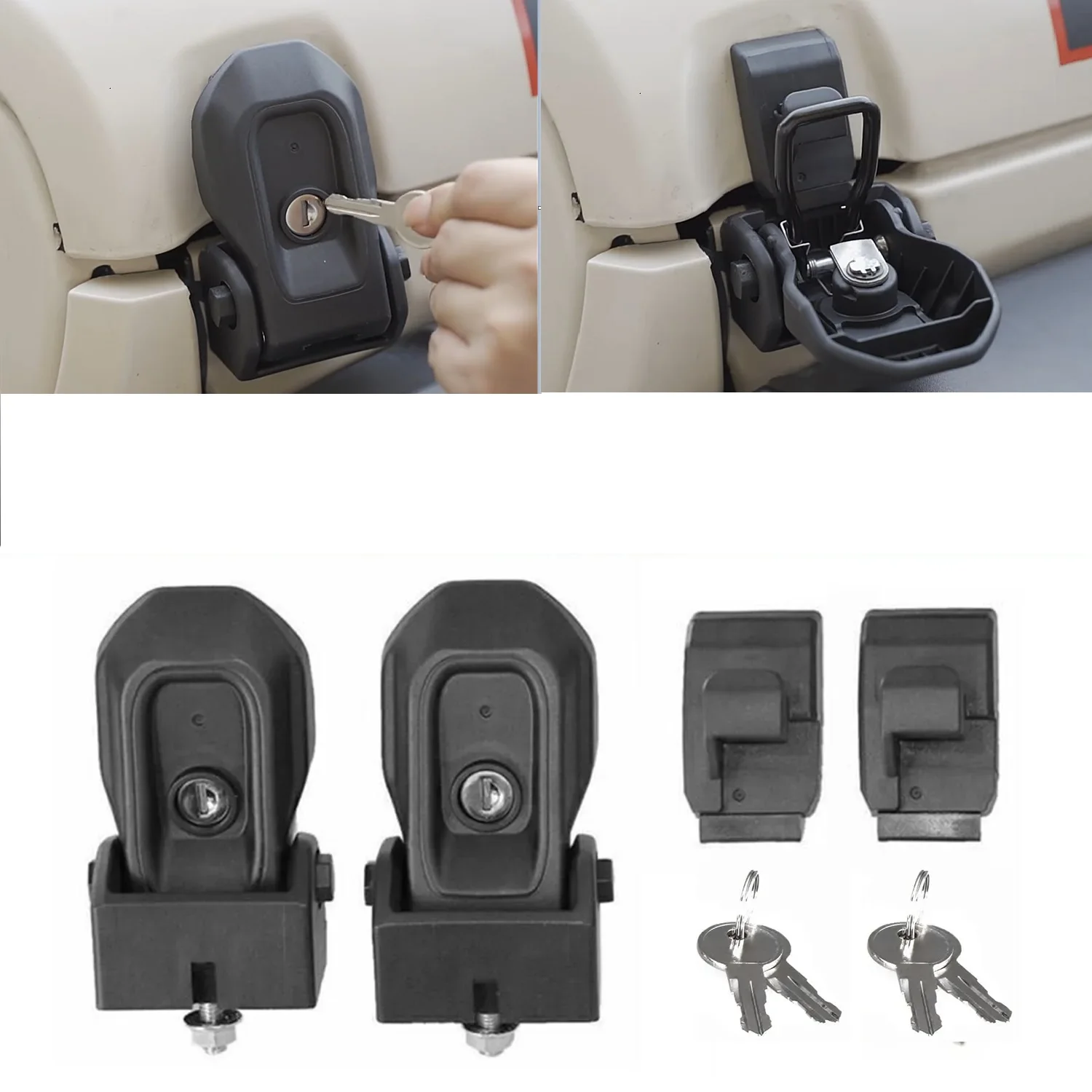 

For Jeep Wrangler JL JLU 4XE Rubicon Sahara Sport Gladiator JT 2018 2019 2020 2021 2022 2023 Car Anti-theft Hood Latches Catch