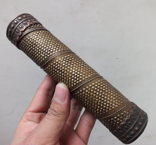 

Details about 7.28"Chinese old bronze sculpture Kaleidoscope Collect