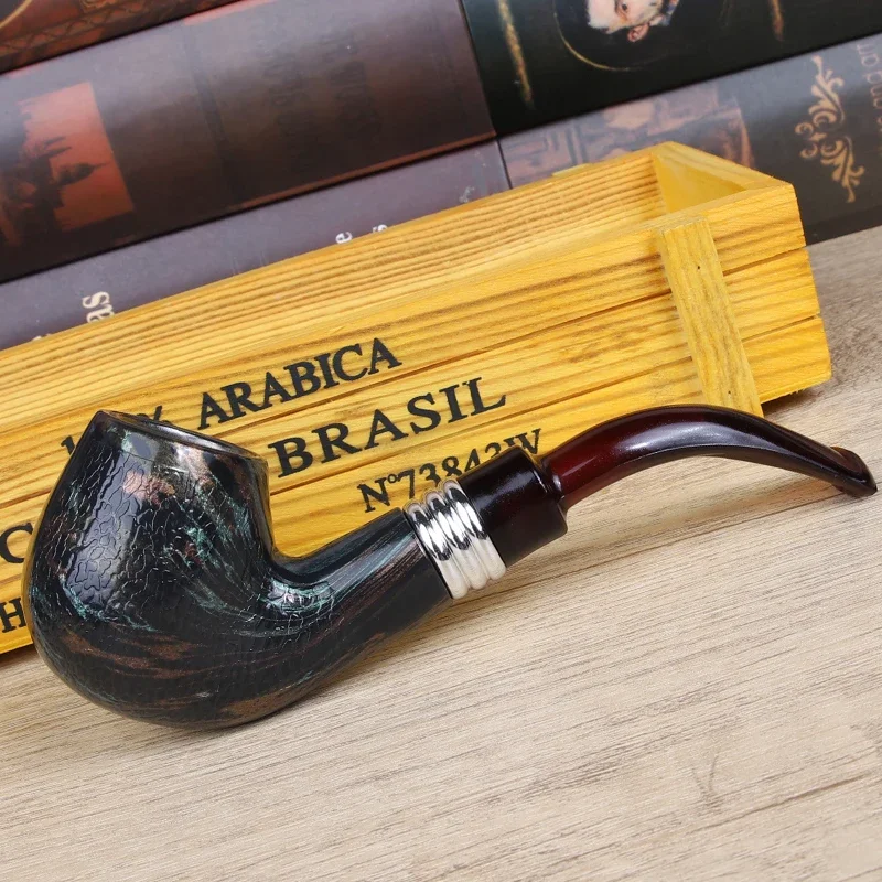 Resin Wood Smoking Pipe Snake Scale Bent Pipes Chimney Glown Tobacco Pipe Tube Cigar Grinder Smoke Men's Gifts Smoking smoking accessories,tobacco pipe,tobacco smoking accessories,smoking pipe